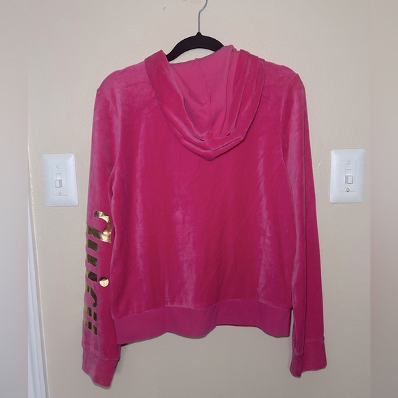 NEW Juicy Couture Tracksuit Pink Velour Velvet 2 PC Set Pants Women’s, Size L - Picture 3 of 16